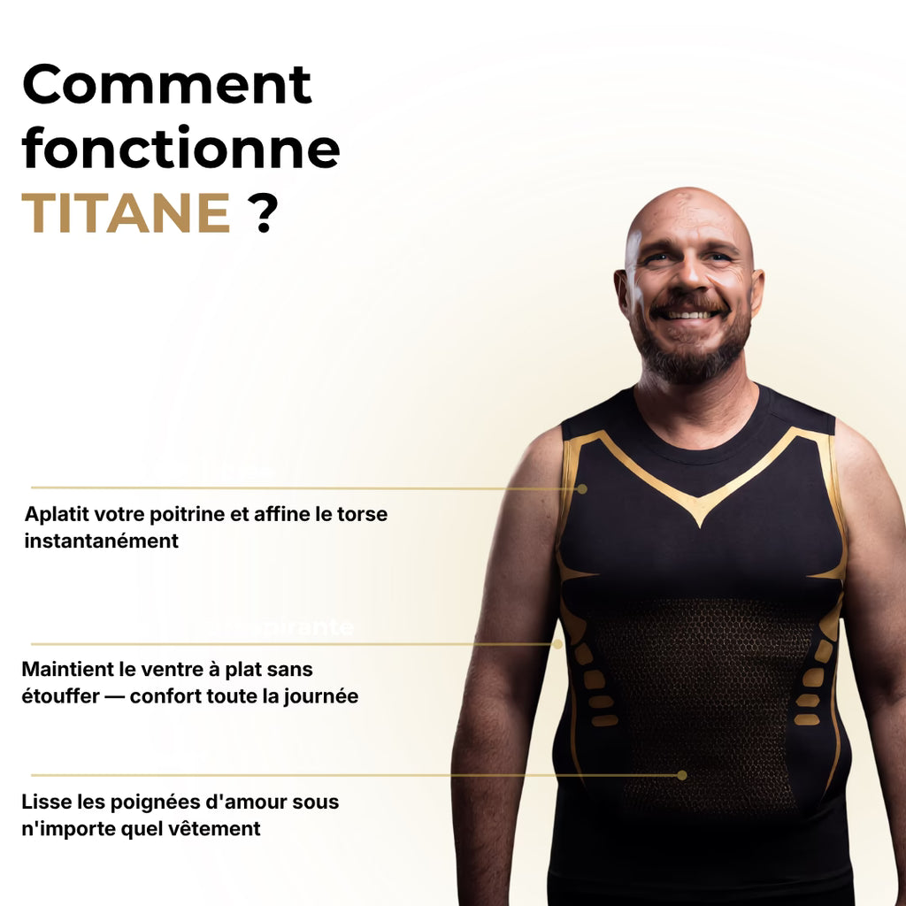 TITANE® - Débardeur de compression gainant homme