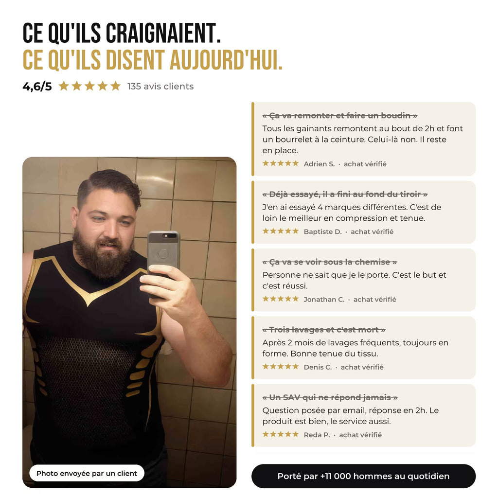 TITANE® - Débardeur de compression gainant homme