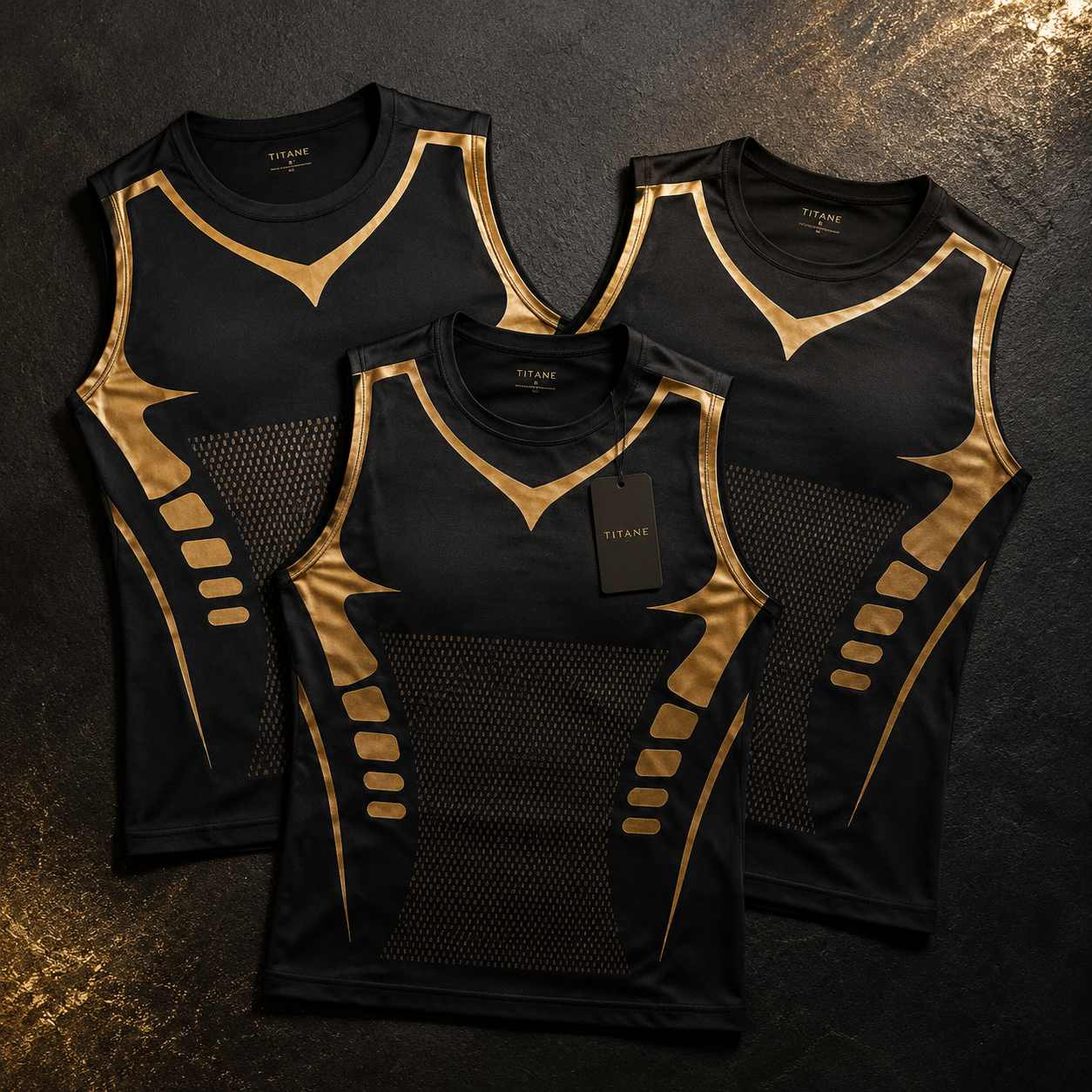TITANE offre 2+1 flat lay trois debardeurs Image