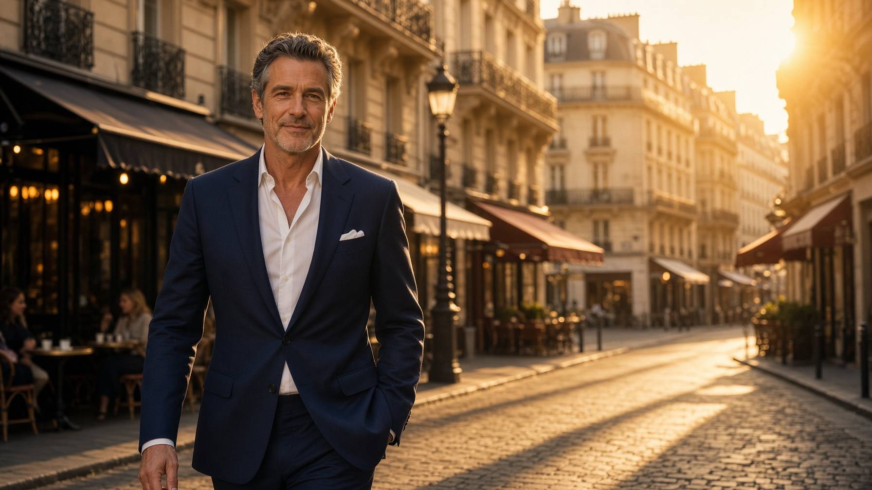 TITANE mission - homme costume Paris golden hour Image